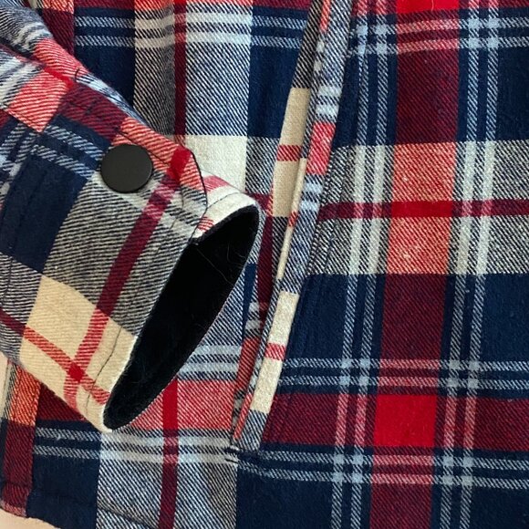 Banks Journal reversible jacket unisex Men's Medium barn jacket black red plaid - Picture 7 of 12